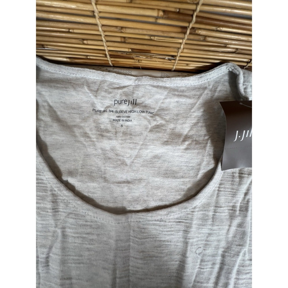 J. Jill Pure Jill 3/4-sleeve High-low Tunic Casual Comfy Gray Size Small - Picture 2 of 9